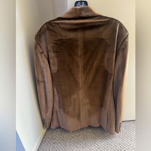 Tallia 42R brown velvet smoking jacket.
